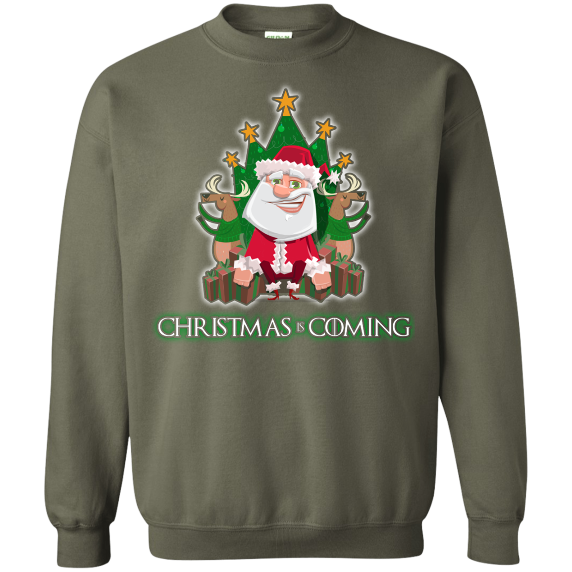 Christmas Is Coming T-shirt Military Green