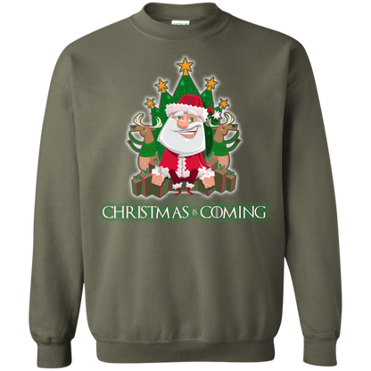 Christmas Is Coming T-shirt Military Green