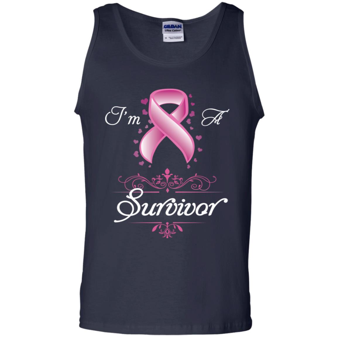 I Am A Survivor Breast Cancer Awareness Shirt Navy