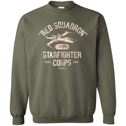 Film T-shirt Red Squadron T-65b Starfighter Rebel Corps Base Military Green