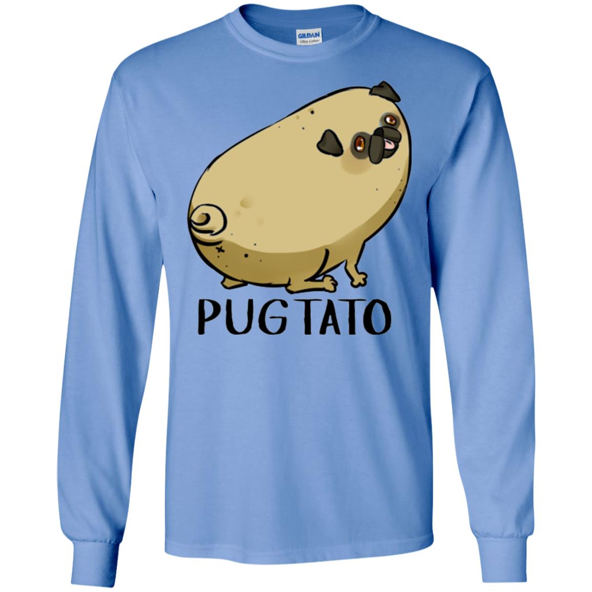 Dog Lovers T-shirt Pugtato Carolina Blue