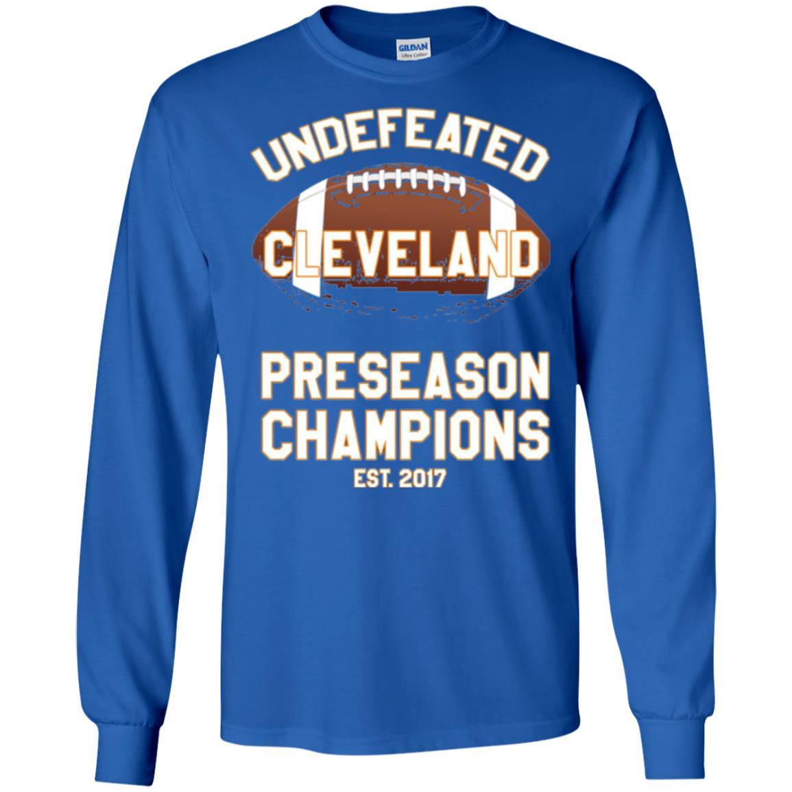 Football T-shirt Cleveland Football Undefeated Preseason Champion Royal