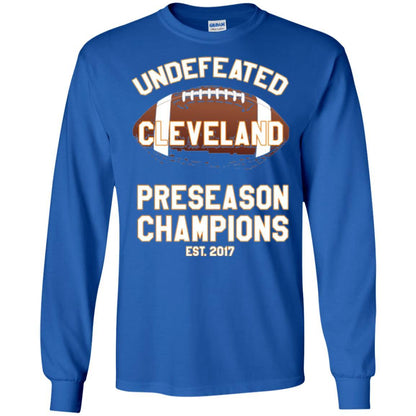 Football T-shirt Cleveland Football Undefeated Preseason Champion Royal