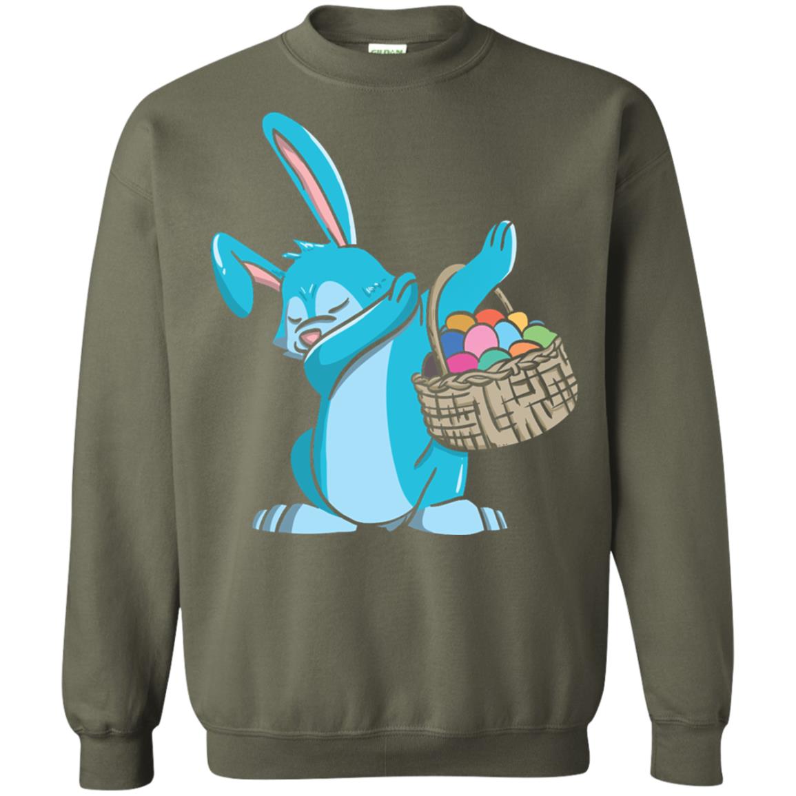 Easter Bunny Dab Easter Shirt Military Green