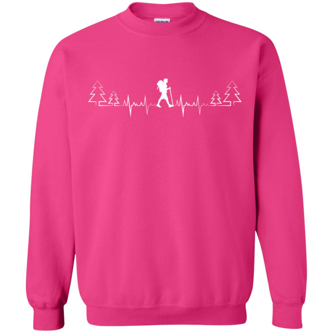 Heart Beat Hiking Lovers Shirt Heliconia
