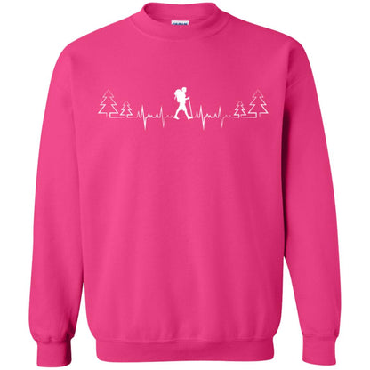 Heart Beat Hiking Lovers Shirt Heliconia