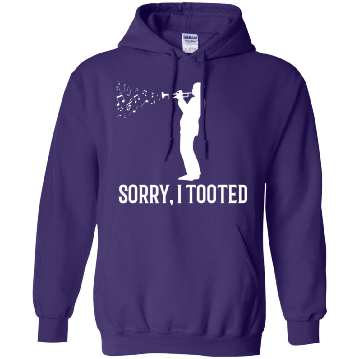 Trumpet Lovers T-shirt Sorry I Tooted Purple