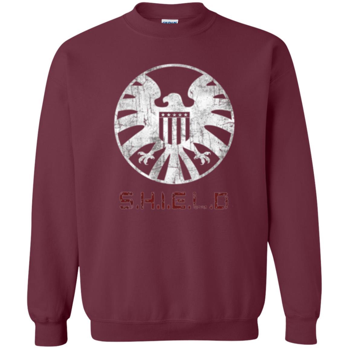 Film T-shirt Agents Of Shield Distressed Logo Graphic Maroon