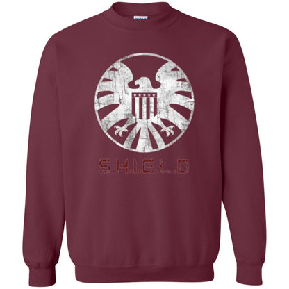 Film T-shirt Agents Of Shield Distressed Logo Graphic Maroon