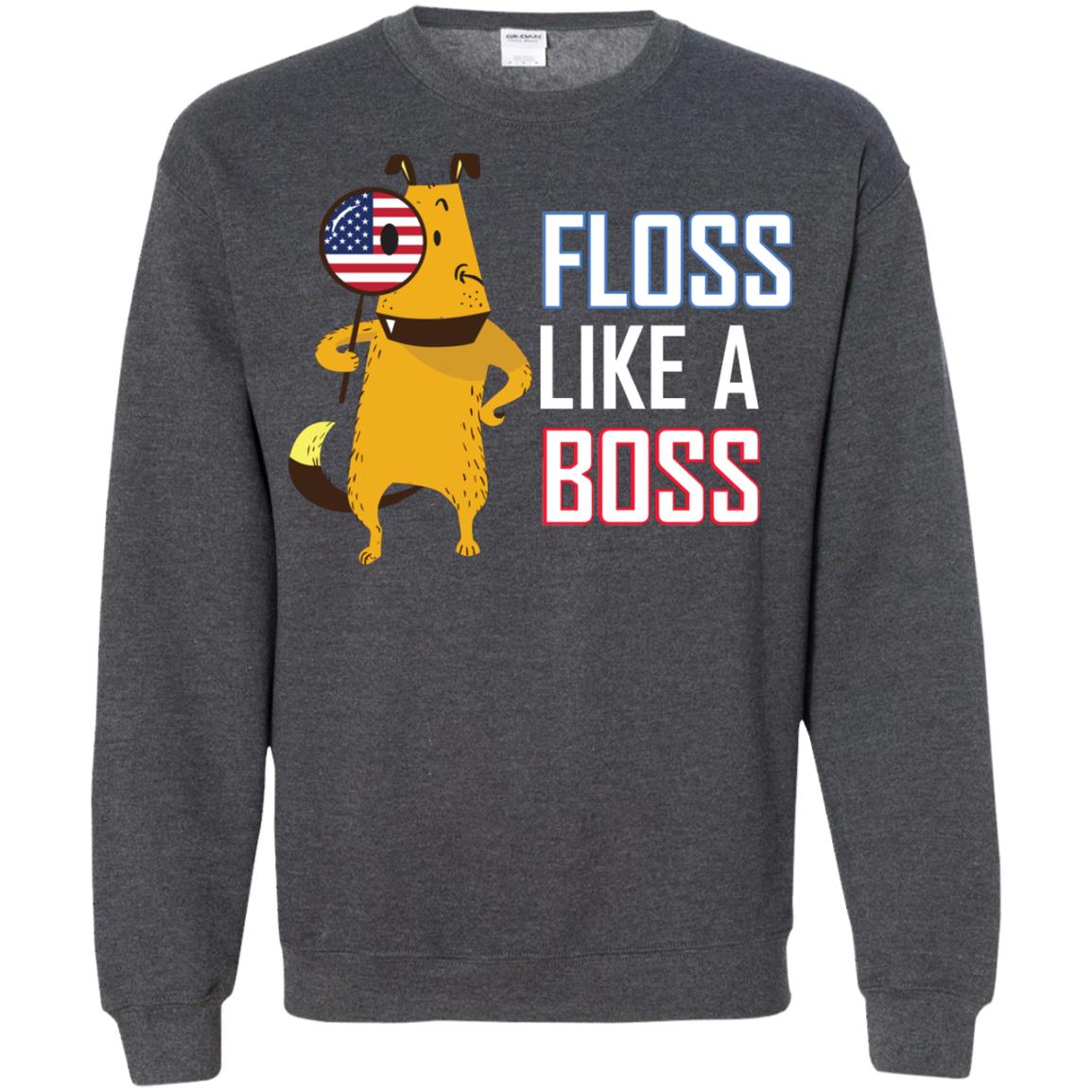 Floss Like A Boss Dog Shirt Dark Heather