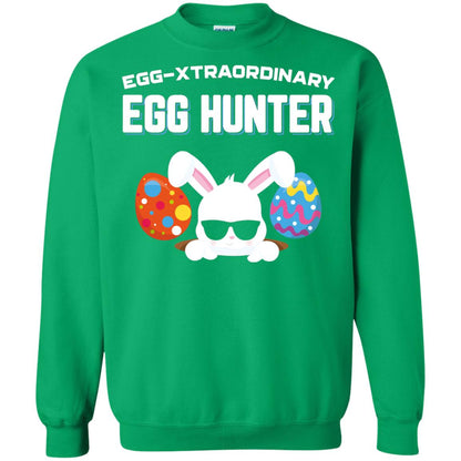 Egg-xtraordinary Egg Hunter Easter Shirt Irish Green