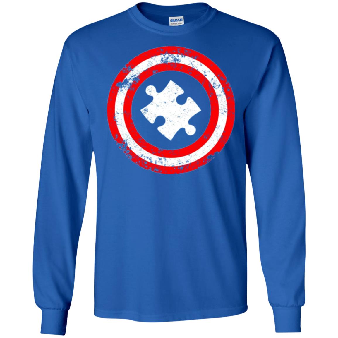 Captain Autism Superhero T-shirt Autism Awareness Royal