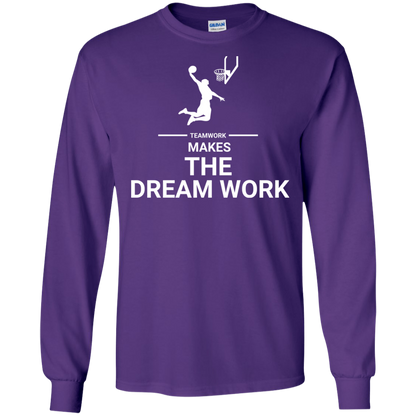 Basketball T-shirt Teamwork Makes The Dream Work Purple