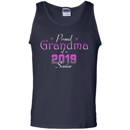 Proud Grandma Of 2019 Senior Grandmom Shirt Navy