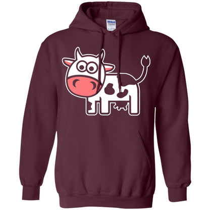 Cute Comic Cow Lover T-shirt Maroon