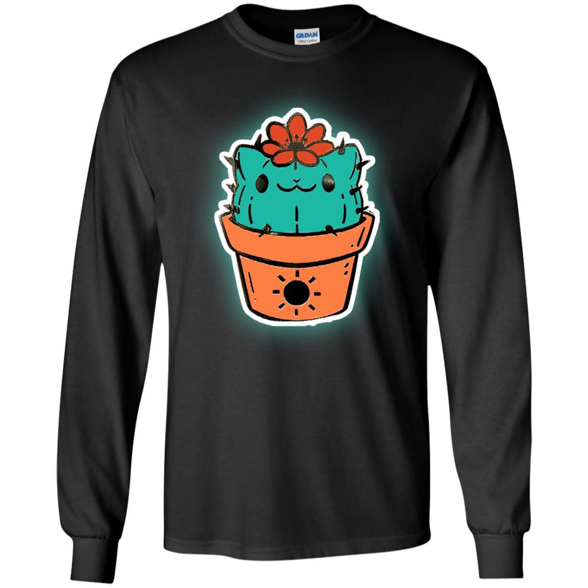 Cat Lovers T-shirt Catcus Black