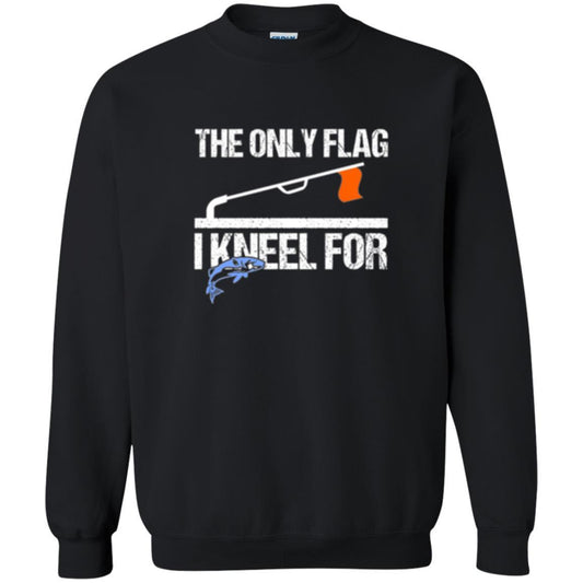 Fisherman T-shirt Ice Fishing Tip Up Flag T-shirt Black