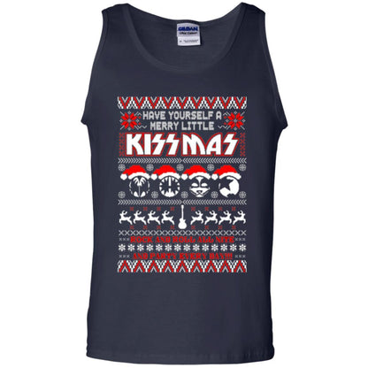 Christmas T-shirt Have Yourself A Merry Little Kissmas Navy