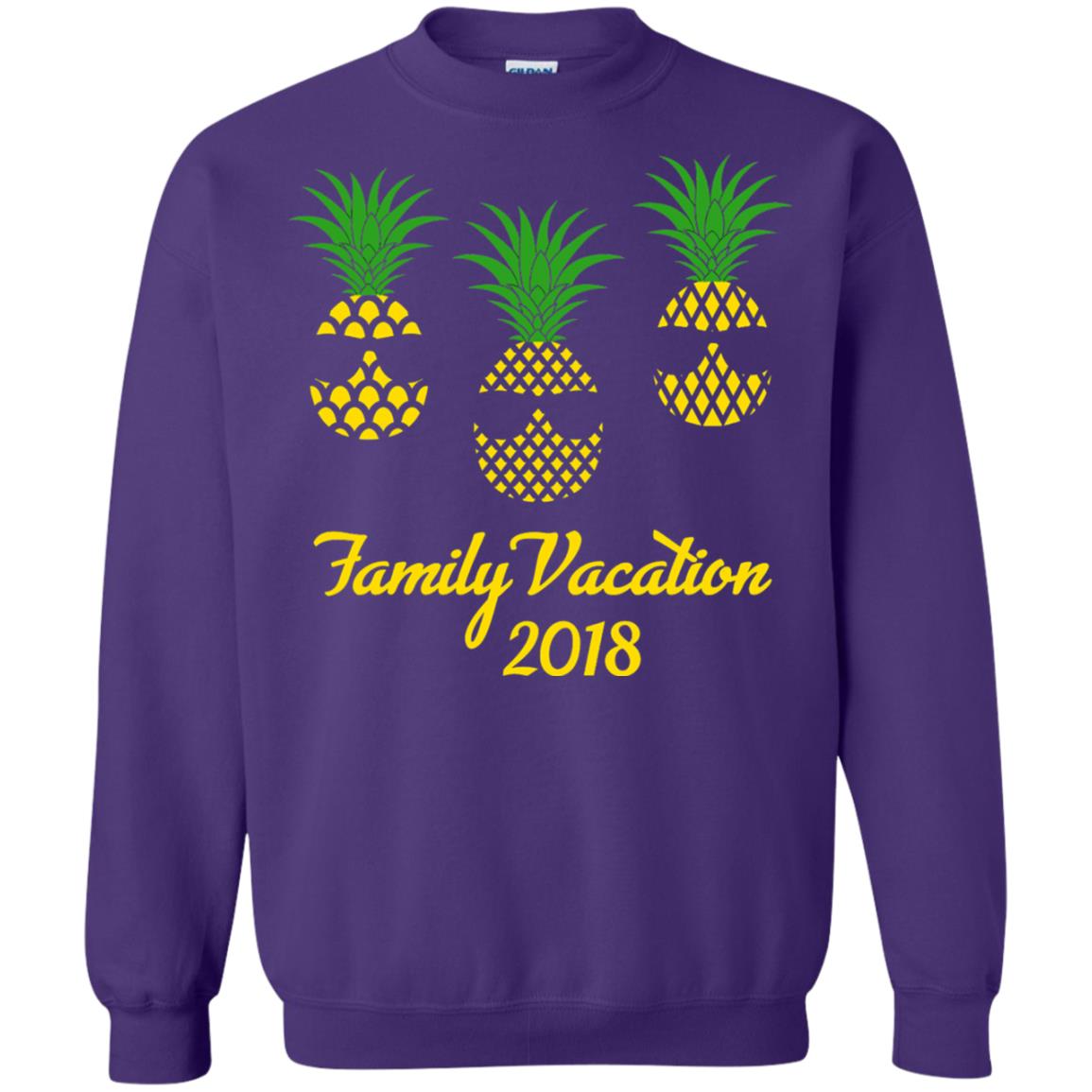 Family Vacation 2018 Shirt Hawaii Pineapple Sunglasses Purple