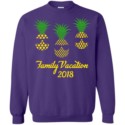 Family Vacation 2018 Shirt Hawaii Pineapple Sunglasses Purple
