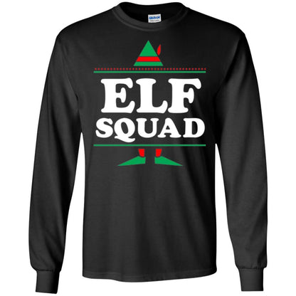 Christmas T-shirt Elf Squad Holiday Family Group Matching Black