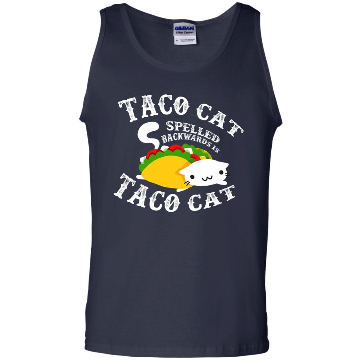 Taco Cat Spelled Backwards Is Taco Cat T-shirt Navy