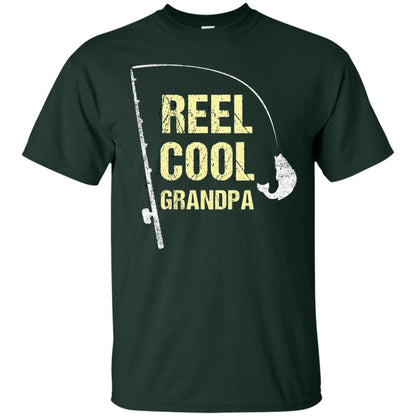 Reel Cool Grandpa Fisherman T-shirt Forest