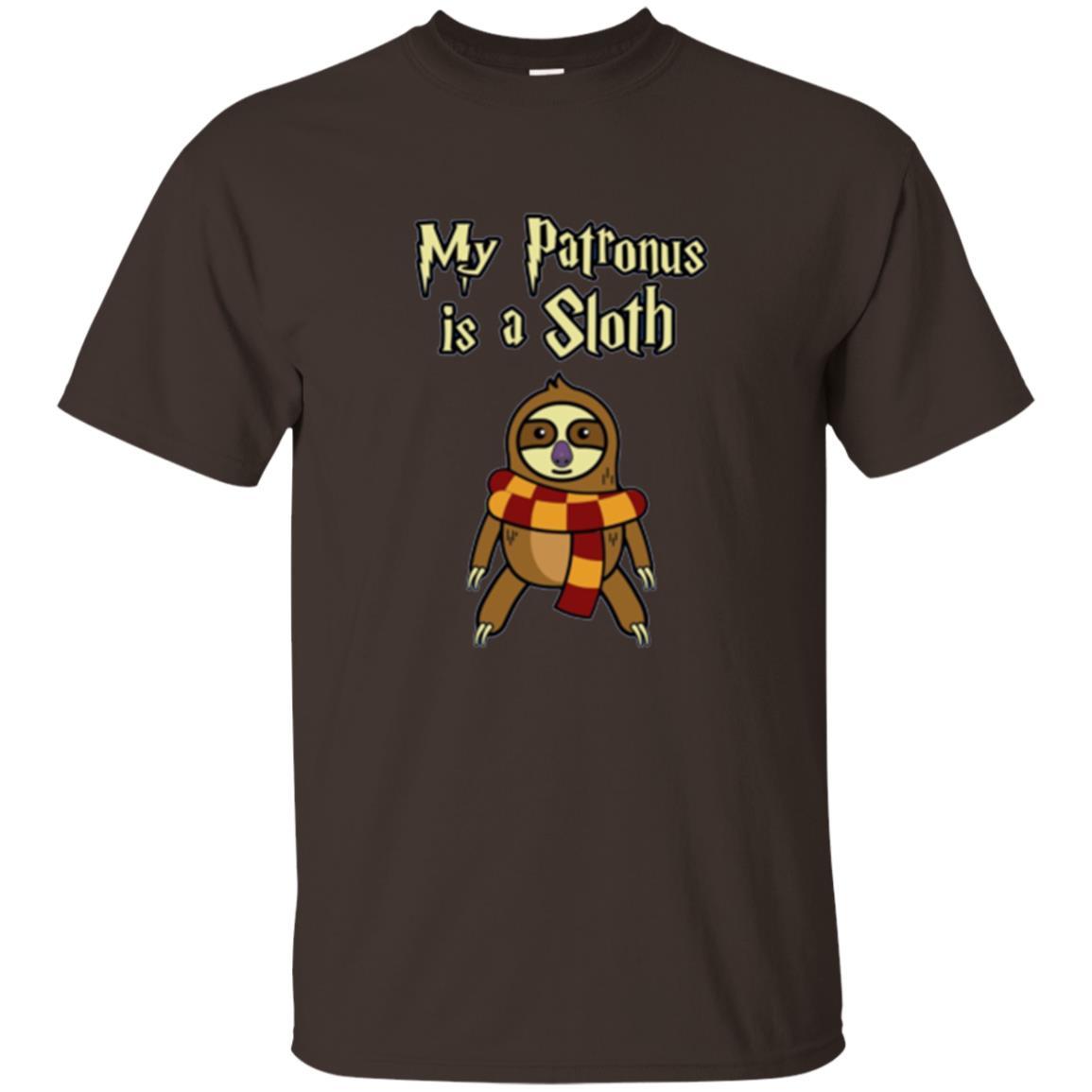 Christmas T-shirt My Patronus Is A Sloth T-shirt Dark Chocolate