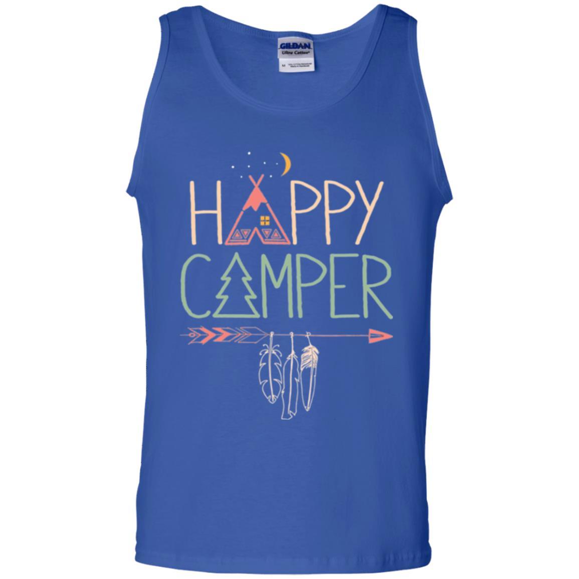 Camper T-shirt Happy Camping Royal