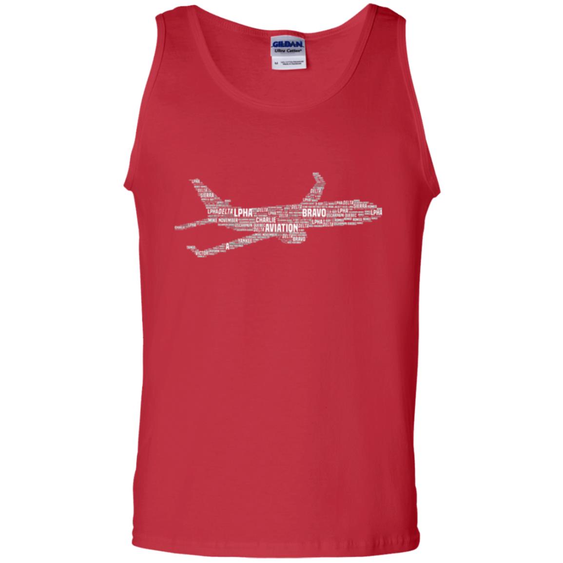 Alphabet Airplane Pilot T-shirt Red