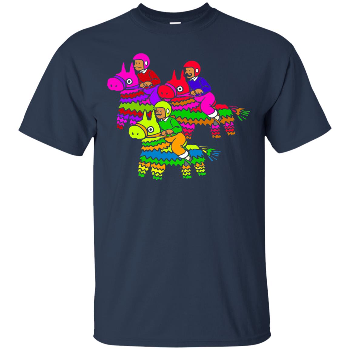 Cinco De Derby Pinata Jockeys Horse Race T-shirt Navy