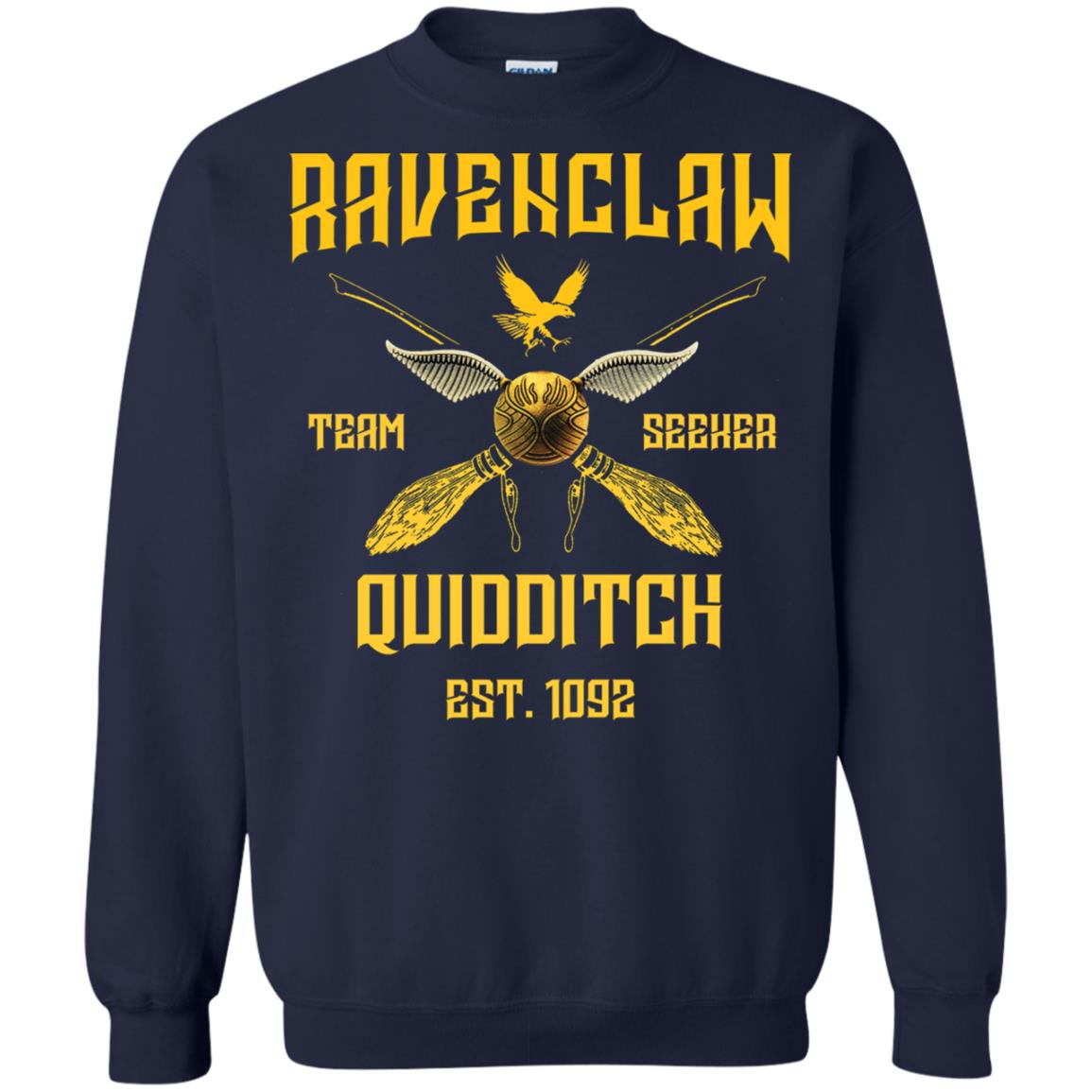 Ravenclaw Quiddith Team Seeker Est 1092 Harry Potter ShirtG180 Gildan Crewneck Pullover Sweatshirt 8 oz.