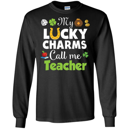 My Lucky Charms Call Me Teacher St Patricks Day T-shirt Black