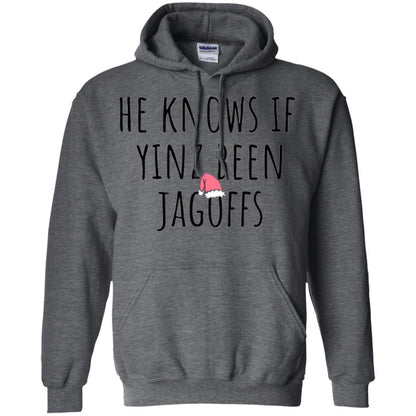 He Knows If Yinz Been Jagoffs T-shirt Dark Heather