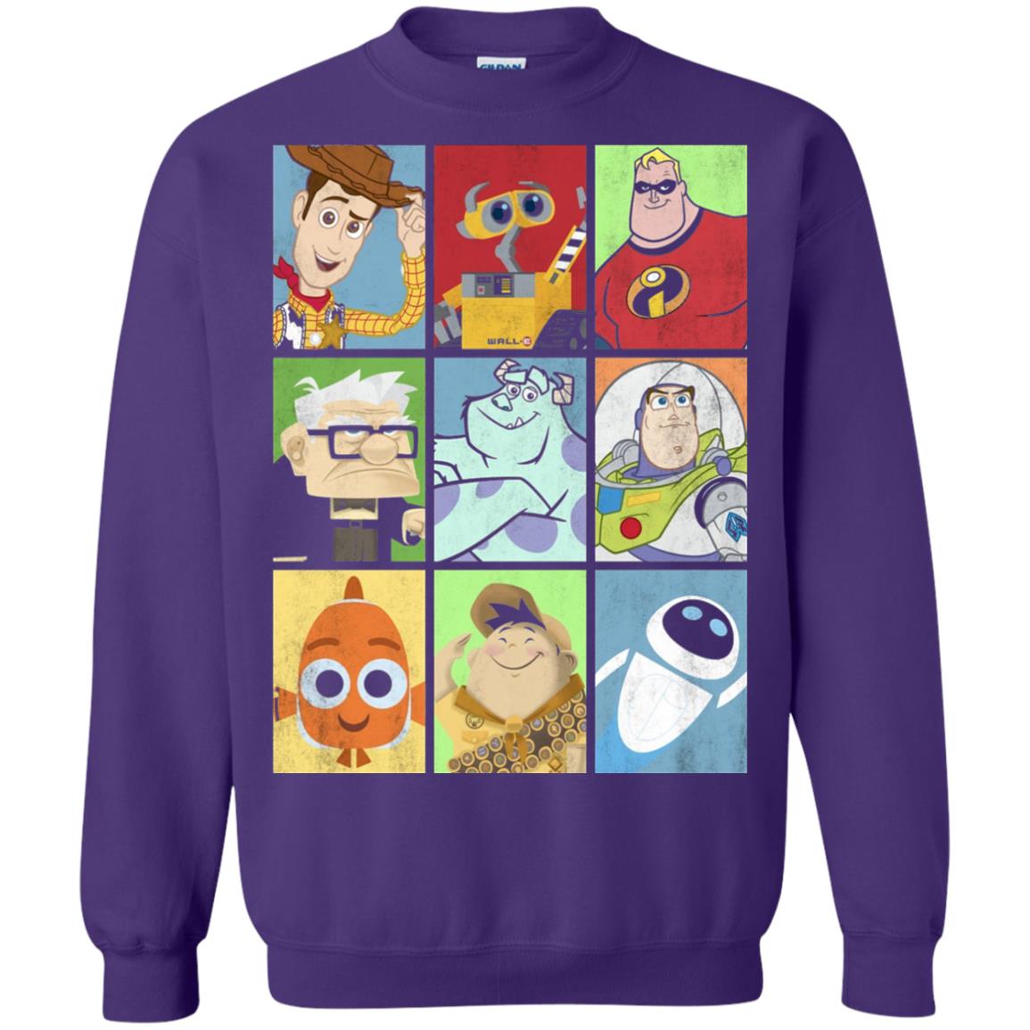 Epic Boxed Up Line Up Character Graphic T-shirt Purple