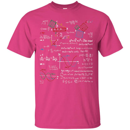Math Lover T-shirt Formulas Cheat Sheet Heliconia