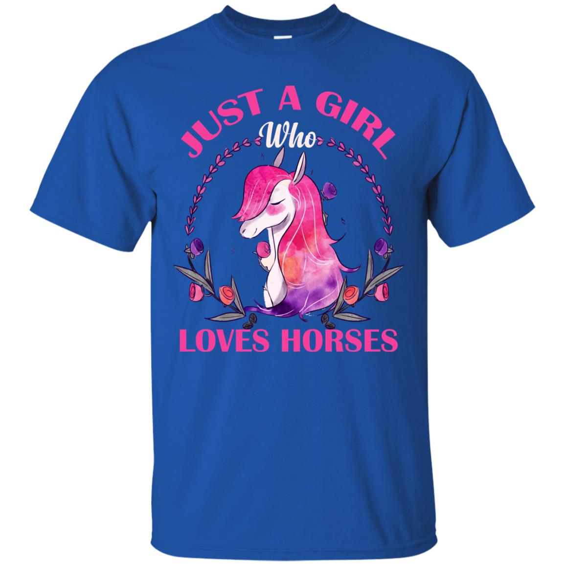 Just A Girl Who Loves Horses Lovely Horses Gift Shirt For Girls Royal