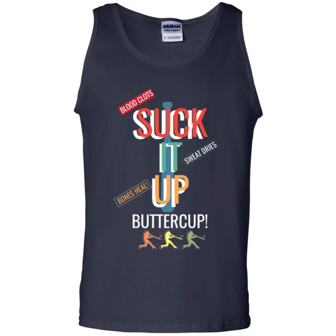 Softball Lover T-shirt Suck It Up Buttercup Navy