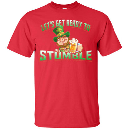 St.patrick_s Day T-shirt Let_s Get Ready To Stumble Red