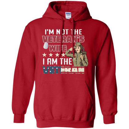 I'm Not The Veteran's Wife I Am The Veteran Shirt For Woman Veteran Red