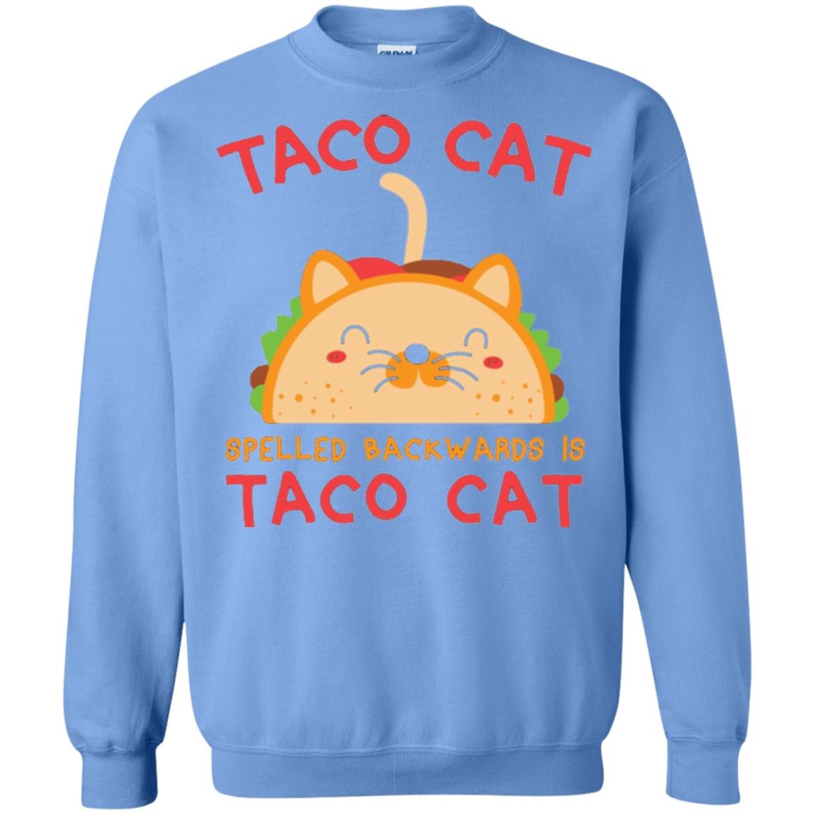 Taco Cat T-shirt Spelled Backwards Is Taco Cat Carolina Blue