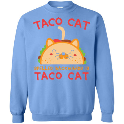 Taco Cat T-shirt Spelled Backwards Is Taco Cat Carolina Blue