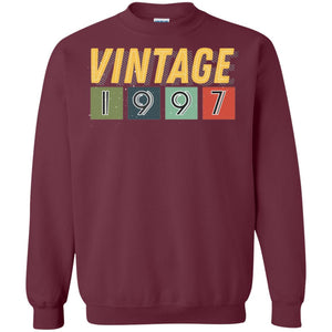 Vintage 1997 21th Birthday Gift Shirt For Mens Or WomensG180 Gildan Crewneck Pullover Sweatshirt 8 oz.