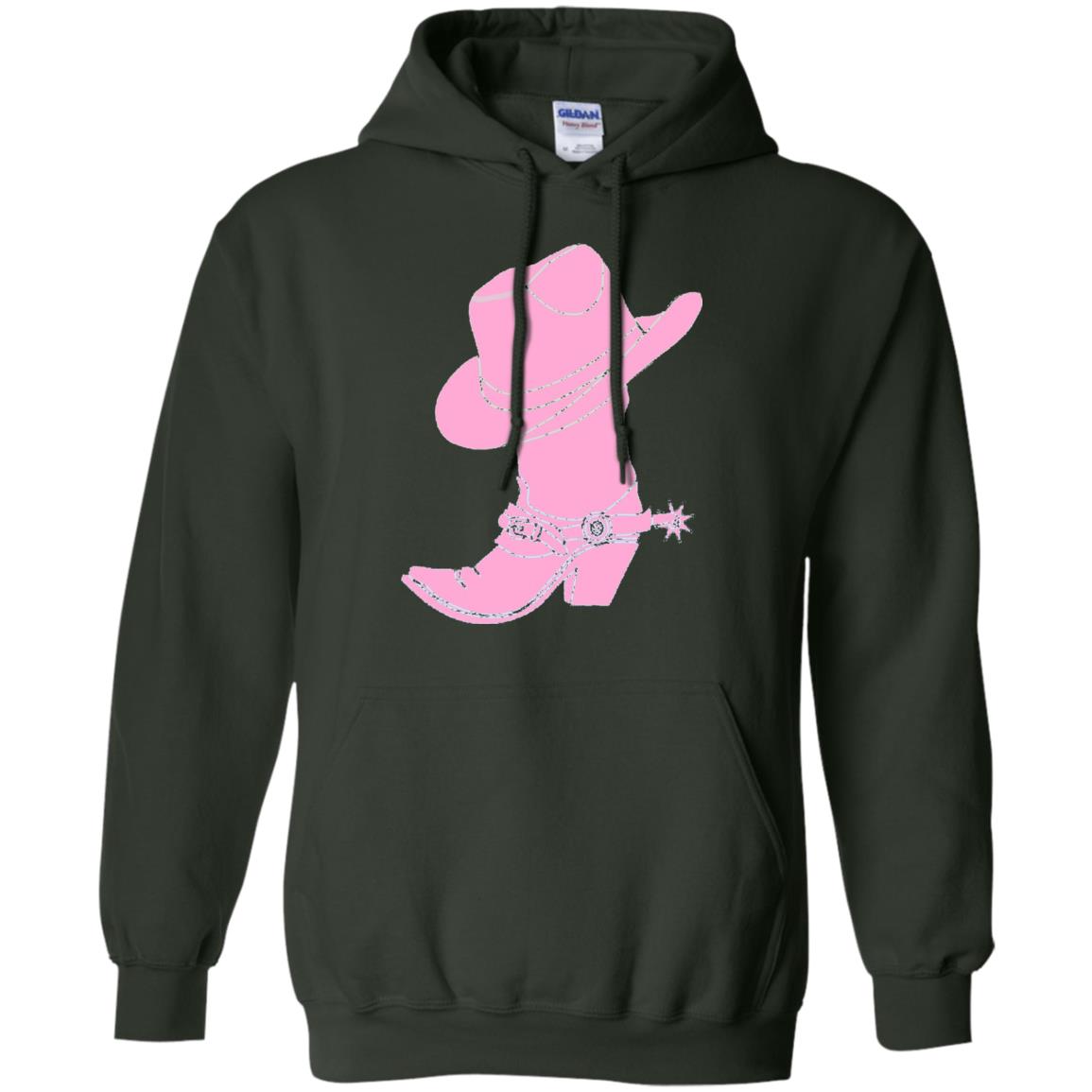 Cowgirl Boots Western Wear T-shirt Forest Green