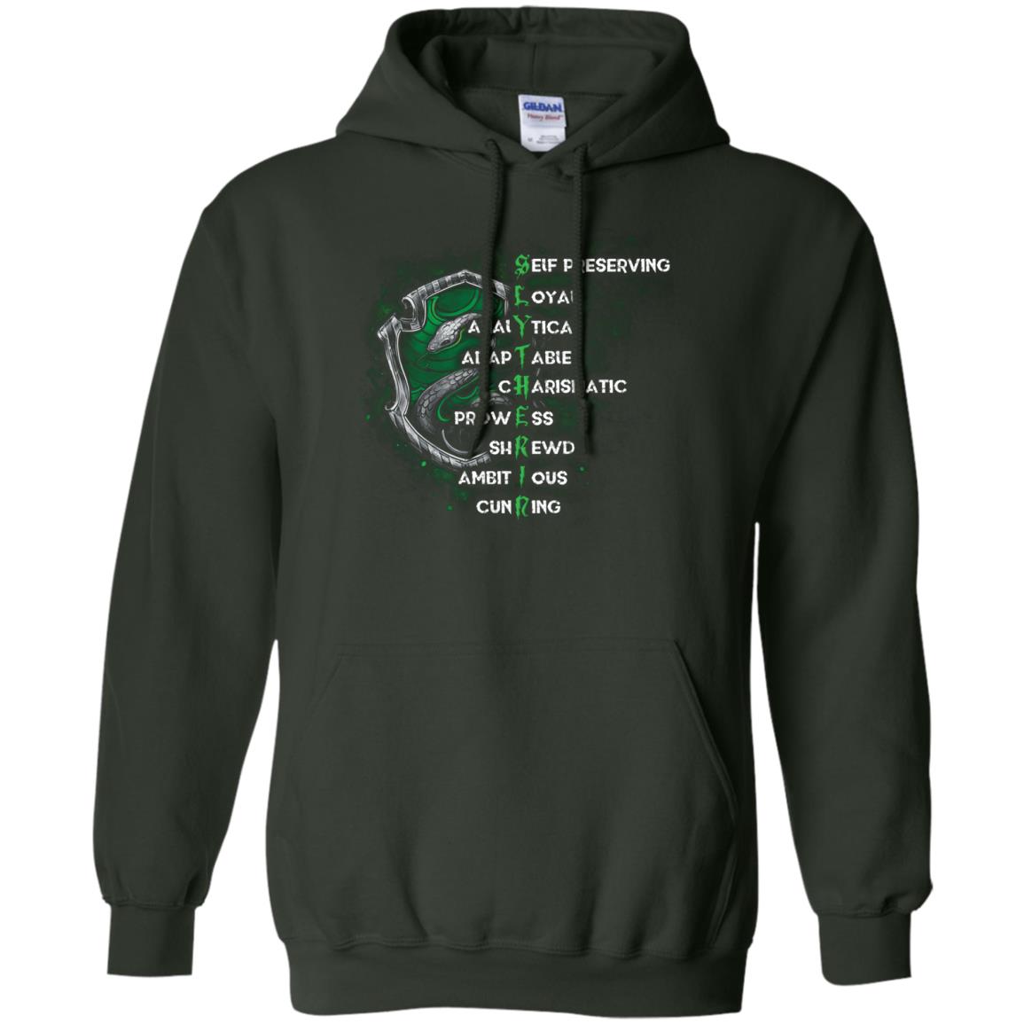 Slytherin House Harry Potter Fan Shirt Forest Green