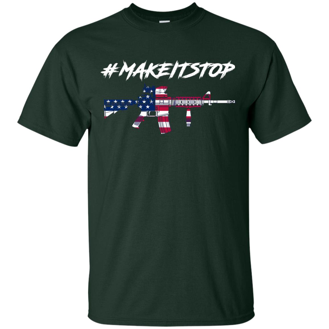 Hash Tag Make It Stop Flag Of Us Gun Control T-shirt Forest