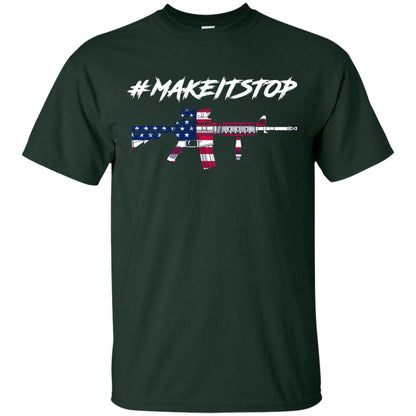 Hash Tag Make It Stop Flag Of Us Gun Control T-shirt Forest