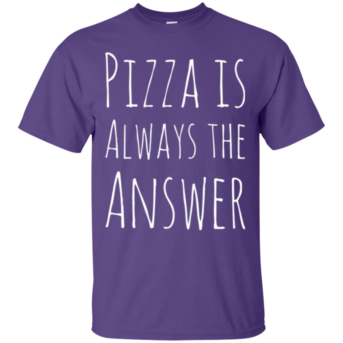 Pizza Lovers T-shirt Always The Answer Purple