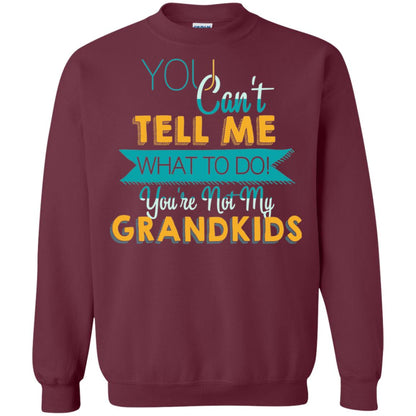You Can't Tell Me What To Do You're Not My Grandkids Grandparents Gift Tshirt Maroon