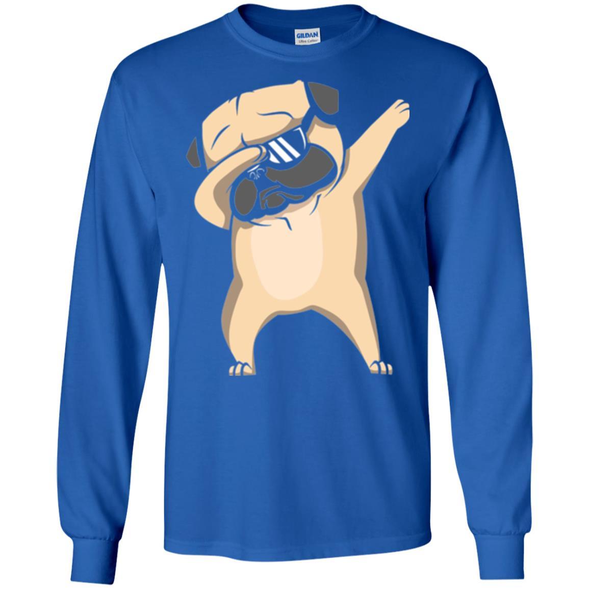 Dog Lover T-shirt Dabbing Pug T-shirt Royal
